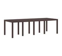 vidaXL Table de jardin marron 250 x 100 x 73 cm Poly-Rattan