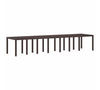 vidaXL Table de Jardin pour Repas Marron 400 x 100 x 73 cm polyrotin, Table Moderne de Jardin, rectangulaire, en Poly rotin, mobilier Durable pour terrasse, Coin Repas résistant