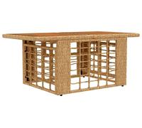vidaXL Table de jardin relevable, finition naturelle, 100 x 55 x 37 cm