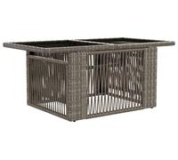 vidaXL Table de jardin relevable, gris, 100 x 55 x 37 cm