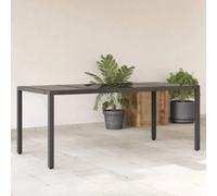 VIDAXL Table de jardin - Résine Tressée