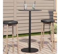 vidaXL Table de jardin ronde noire Ø60x105 cm acier