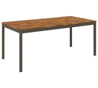vidaXL Table de jardin, style naturel et café, 180 x 88,5 x 75 cm