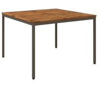 vidaXL Table de jardin, style naturel et couleur café, 110 x 108,5 x 75 cm