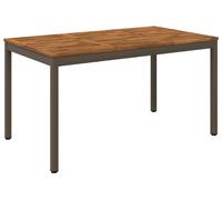 vidaXL Table de jardin, style naturel et couleur café, 141 x 80,5 x 75 cm