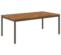 vidaXL Table de jardin, style naturel et couleur café, 196 x 100,5 x 75 cm