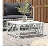 vidaXL Table de jardin blanche 70x70x34 cm Tissu