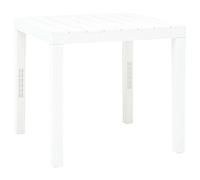 vidaXL Table de Jardin Table de Patio Table de Terrasse Table de Camping Table de Salle à Manger Table d'Extérieur Blanc 78x78x72 cm Plastique