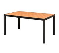 vidaXL Table de Jardin Table de Patio Table de Terrasse Table de Salle à Manger Arrière-Cour Extérieur Marron 150x90x74 cm Aluminium et WPC