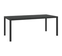 vidaXL Table de jardin noire 185 x 90 x 74 cm Aluminium et WPC