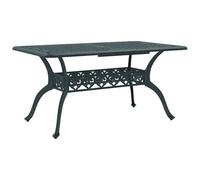 vidaXL Table de jardin vert 150x90x72 cm fonte d'aluminium