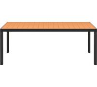 vidaXL Table de jardin 185 x 90 x 74 cm Aluminium et WPC brune