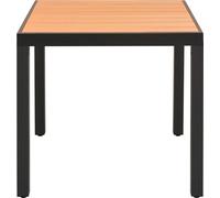 vidaXL Table de jardin brune 80 x 80 x 74 cm aluminium et WPC
