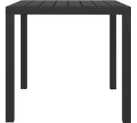 vidaXL Table de jardin 80×80×74 cm Aluminium et WPC Noire