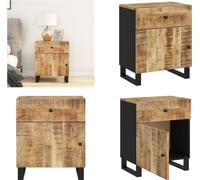 vidaXL Table de nuit 50x33x60 cm Bois massif Mango & dérivés du bois - Table de nuit - Tables de chevet - Armoire - Table de nuit
