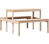 vidaXL Table de pique-nique 110x134x75 cm pin massif