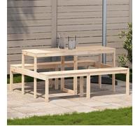vidaXL Table de pique-nique 832562 – 160x134x75 cm pin massif – Beige