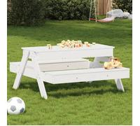 vidaXL Table de Pique-nique avec Bac à Sable pour Enfants, Table de Pique-nique avec Sièges, Table de Jardin pour Jeux 832593