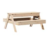 vidaXL Table de pique-nique pour enfants avec bac à sable en pin massif