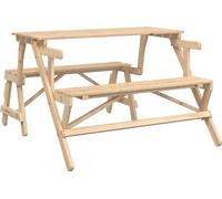 vidaXL Table de pique-nique avec bancs 2-en-1 en bois massif de sapin