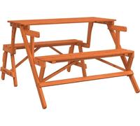 vidaXL Table de pique-nique avec bancs 2-en-1 en bois massif de sapin