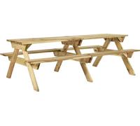 vidaXL Table de pique-nique avec bancs 220 x 122 x 72 cm en bois de pin imprégné
