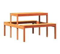 vidaXL Table de pique-nique brun cireux 110x134x75 cm pin massif