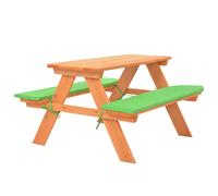 vidaXL Table de pique-nique pour enfants avec bancs 89×79×50 cm en bois massif de sapin
