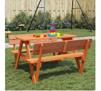 vidaXL Table de pique-nique pour 4 enfants avec trou pour parapluie Sapin massif