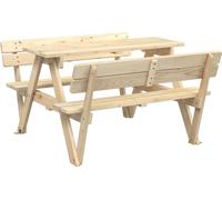 vidaXL Table de pique-nique pour 4 enfants avec trou pour parapluie Sapin massif
