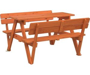 vidaXL Table de pique-nique pour 4 enfants avec trou pour parapluie Sapin massif