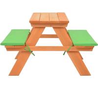 vidaXL Table de pique-nique pour enfants avec bancs 89×79×50 cm en bois massif de sapin