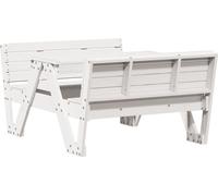 vidaXL Table de pique-nique pour enfants blanche 88x122x58 cm pin massif