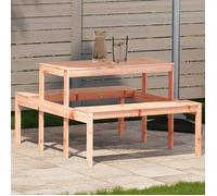 vidaXL Table de pique-nique 110x134x75 cm bois massif douglas