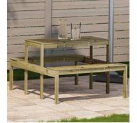 vidaXL Table de pique-nique 110x134x75 cm Bois de pin imprégné
