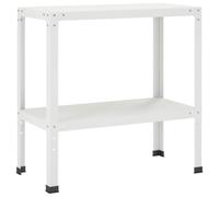 vidaXL Table de rempotage 60 x 40 x 80 cm Acier Enduit de Poudre Blanc