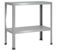 vidaXL Table de rempotage 60 x 40 x 80 cm Acier galvanisé Argenté