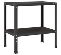 vidaXL Table de rempotage 60 x 50 x 80 cm Acier Enduit de Poudre Noir