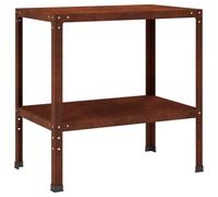 vidaXL Table de rempotage 60 x 50 x 80 cm Acier patiné Rouillé