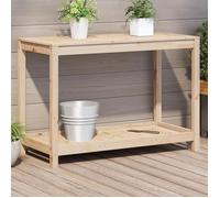 vidaXL Table à plantes avec étagère 108x50x75 cm pin massif