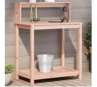 vidaXL Table à plantes 82,5x50x109,5 cm avec étagères Bois massif de Douglas