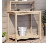 vidaXL Table à plantes avec étagères 82,5x50x109,5 cm Pin massif