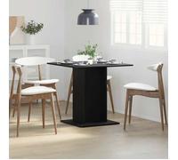 vidaXL Table de salle à manger en chêne noir 80x80x75 cm bois d'ingénierie 862408