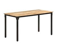 vidaXL Table de Salle à Manger Table à Dîner Table de Repas Table de Cuisine Meuble de Cuisine Maison Intérieur 140x70x76 cm Bois de Manguier Brut