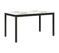 vidaXL Table de Salle à Manger/Table de Repas Blanc 140 x 80 x 75 cm, Salle à Manger, carré, Moderne, Durable, élégant, Minimaliste, Parfait pour Les réunions de Famille, Facile à Nettoyer, 64 Pieds