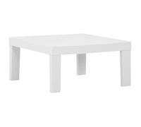 vidaXL Table de jardin Lounge plastique blanc