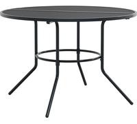 vidaXL Table de terrasse ronde Anthracite Acier revêtu par poudre