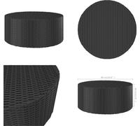 vidaXL Table de thé noir 68x68x30 cm Poly rotin - Table de thé - Tables de thé - Table d'appoint