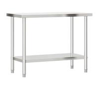 vidaXL Table de Travail de Cuisine 110x55x85 cm Acier Inoxydable