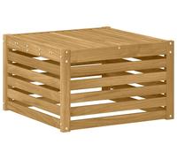 vidaXL Table d'extérieur en bois massif d'acacia, blanche, 59 x 59 x 37 cm